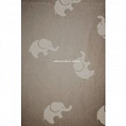 "Ермошка" одеяло байковое жаккардовое кофейное "Премиум" слоники